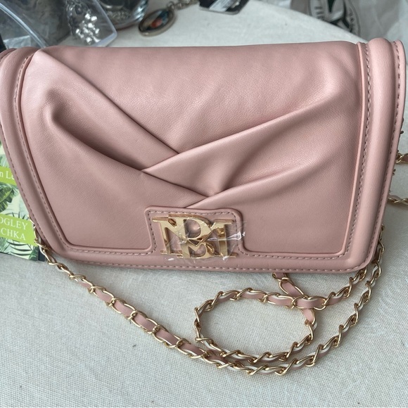 Badgley Mischka Handbags - Badgley Mischk Pleated Crossbody - Blush Pink NWT